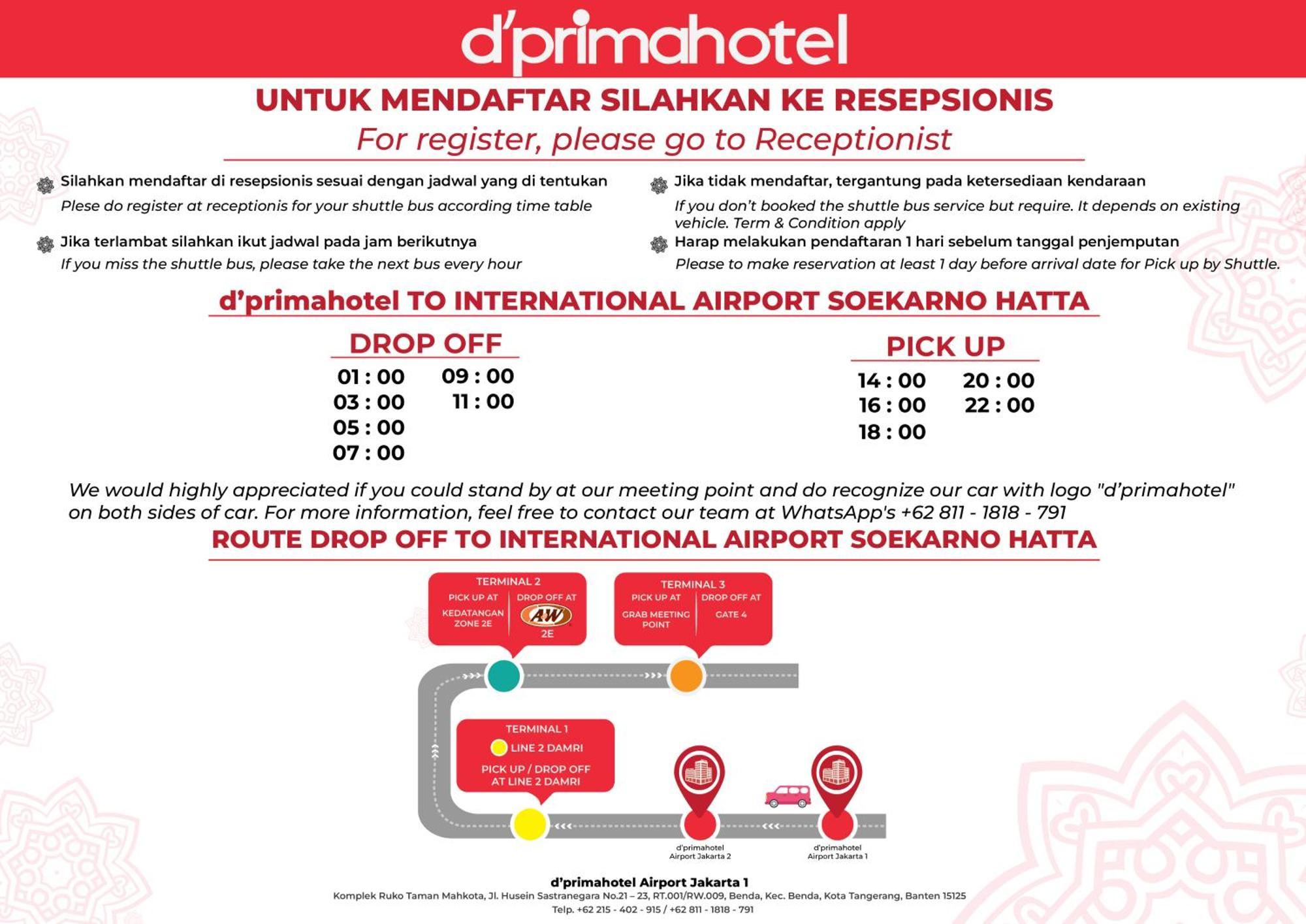 D'Primahotel Airport Jakarta 1 Tangerang Exteriér fotografie
